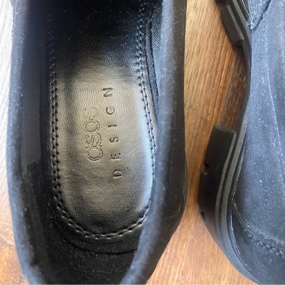 ASOS Sloane Y2K Chunky Lug Sole Preppy Collegiate Penny Mid Heeled Loafer SZ 7W - Picture 10 of 16